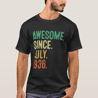 87 Year Old Awesome Since July 1936 87th Birthday T-Shirt
