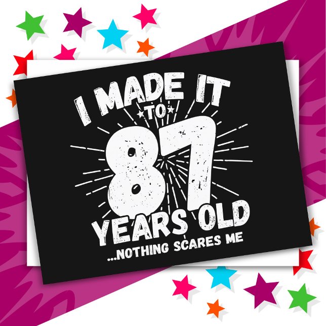87 Year Old Sarcastic Meme Funny 87th Birthday Postcard (Creator Uploaded)