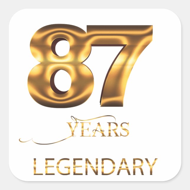 87 years legendary sticker (Front)