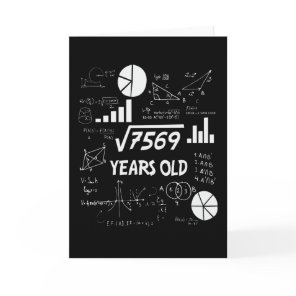 87 Years Old Bday Math Teacher 87th Birthday Gift Card