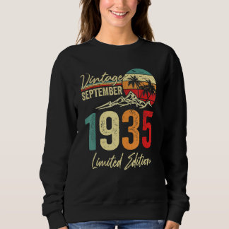 87 Yr Old Vintage September 1935  87th Sweatshirt