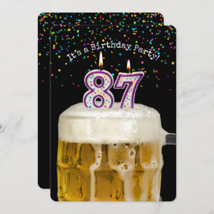 87th Birthday Beer Party Invitation