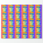 [ Thumbnail: 87th Birthday: Colorful, Fun Rainbow Pattern # 87 Wrapping Paper ]