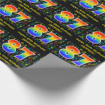 [ Thumbnail: 87th Birthday: Colorful Music Symbols, Rainbow 87 Wrapping Paper ]