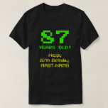[ Thumbnail: 87th Birthday: Fun, 8-Bit Look, Nerdy / Geeky "87" T-Shirt ]