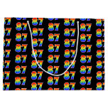 [ Thumbnail: 87th Birthday: Fun Rainbow Event Number 87 Pattern Gift Bag ]