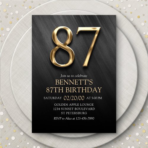 87th Birthday Invitation