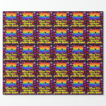 [ Thumbnail: 87th Birthday: Loving Hearts Pattern, Rainbow # 87 Wrapping Paper ]