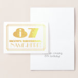 [ Thumbnail: 87th Birthday; Name + Art Deco Inspired Look "87" Foil Card ]