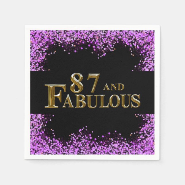 87th Birthday  Napkins (Front)