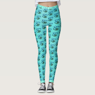 87th Birthday or Anniversary Peacock Feathers Leggings