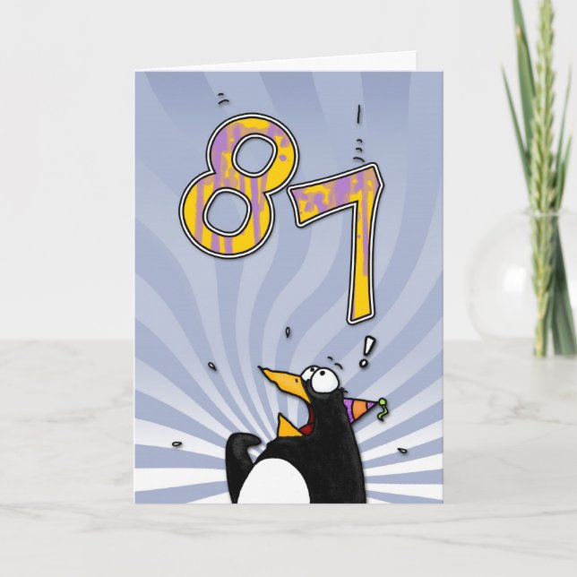 87th Birthday - Penguin Surprise Card (Front)