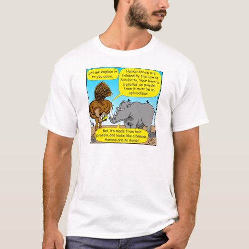 889 Rhino phallus cartoon T_Shirt