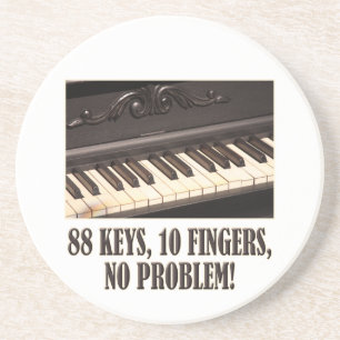 88 Keys, 10 Fingers, No Problem! Drink Coaster