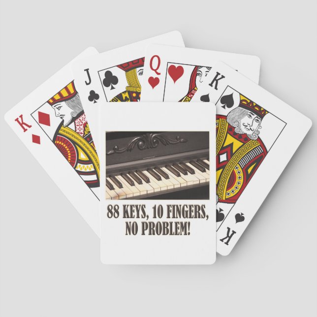 88 Keys, 10 Fingers, No Problem! Poker Cards (Back)