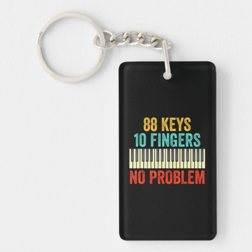 88 Keys Keyboard Piano Player Kids Piano Lover Keychain