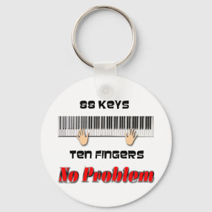 88 Keys Ten Fingers Keychain
