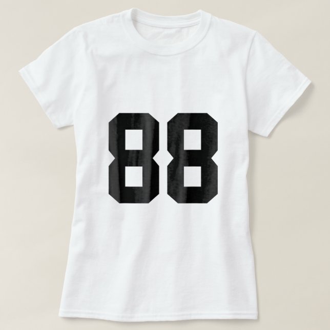 88 Number 88 Sports Jersey T-Shirt (Design Front)