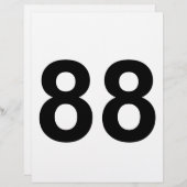 88 - number eighty-eight (Front/Back)