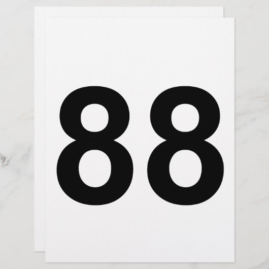 88 - number eighty-eight (Front/Back)