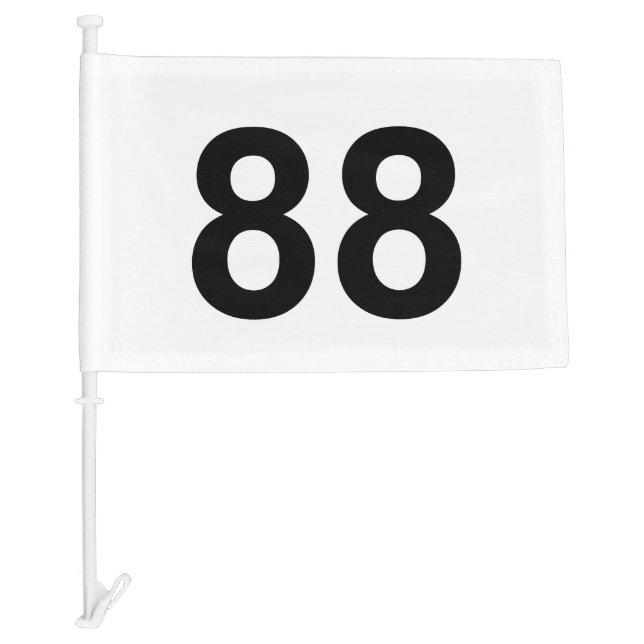 88 - number eighty-eight car flag (Front)