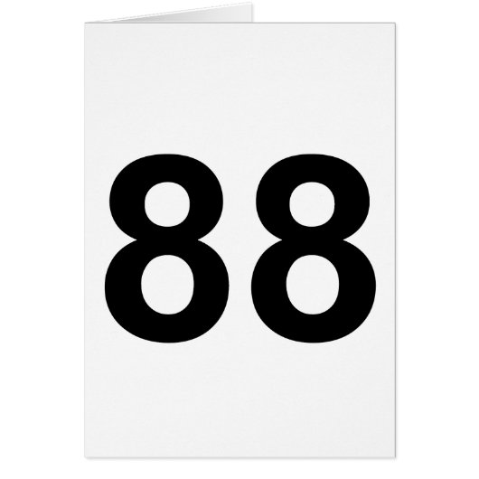 88 - number eighty-eight cards (Front)