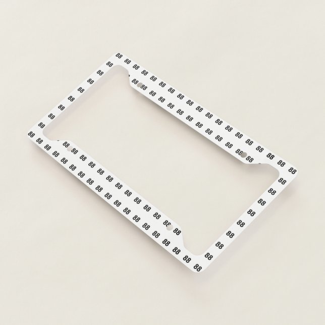 88 - number eighty-eight license plate frame (3/4)