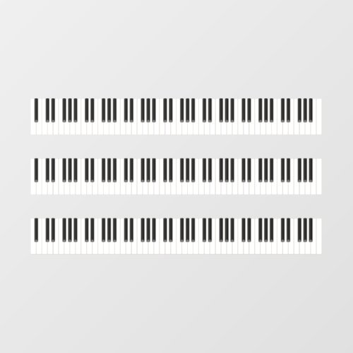 88 Piano Keys For Crafts Custom Scale Decal