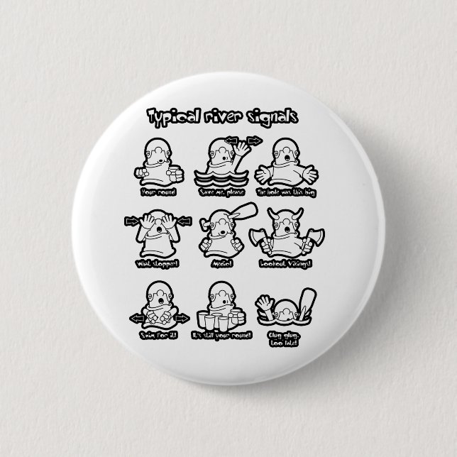 88_River_signals2 Pinback Button (Front)
