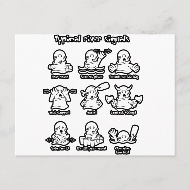 88_River_signals2 Postcard (Front)