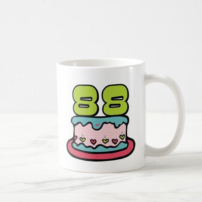 88 Year Old Birthday Cake Coffee Mug (Right)