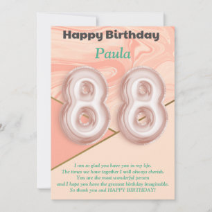 88-Year-Old Girl's Happy Birthday Card – Elegant
