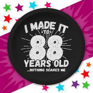 88 Year Old Sarcastic Meme Funny 88th Birthday Paper Plates