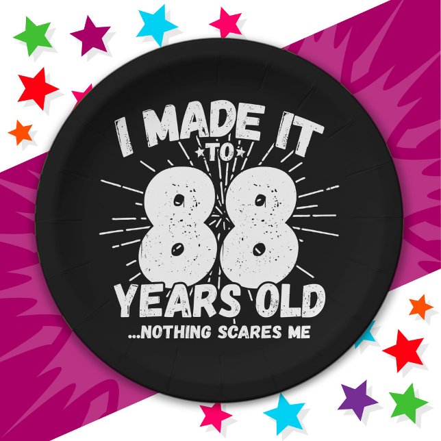 88 Year Old Sarcastic Meme Funny 88th Birthday Paper Plates (Creator Uploaded)