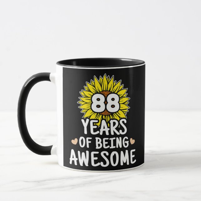 88 Years Of Being Awesome 88th Birthday 88 Years Mug (Left)
