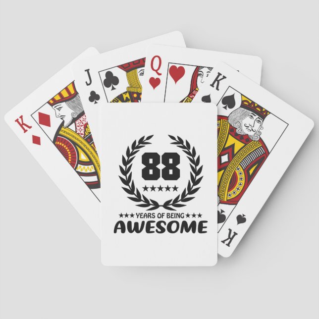 88 Years of being Awesome Poker Cards (Back)