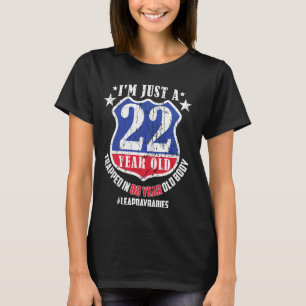 88 Years Old Leap Year Birthday 22 Funny Men Women T-Shirt