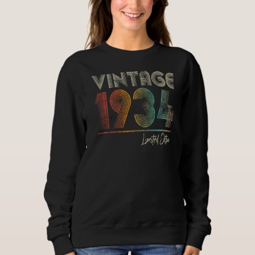 88 Years Old Vintage 1934 88th Birthday Women Men Sweatshirt