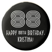 88th Birthday - Art Deco Inspired Look "88", Name Chocolate Covered Oreo (Front)