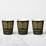 [ Thumbnail: 88th Birthday: Art Deco Inspired Look “88” & Name Paper Cups ]