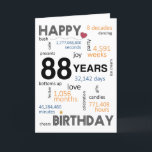 88th Birthday Card<br><div class="desc">Birthday Card Inside: May your special day be filled with joy, laughter, and unforgettable moments that you can cherish for years to come. Wishing you all the happiness in the world on your birthday and always! Description: Celebrate the remarkable 88th birthday with our charming Happy 88th Birthday card! Whether it's...</div>