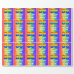 [ Thumbnail: 88th Birthday: Colorful, Fun Rainbow Pattern # 88 Wrapping Paper ]