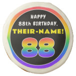 [ Thumbnail: 88th Birthday: Colorful Rainbow # 88, Custom Name ]