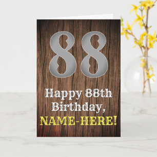 88th Birthday: Country Western Inspired Look, Name Card