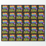 [ Thumbnail: 88th Birthday: Fun Fireworks, Rainbow Look # “88” Wrapping Paper ]