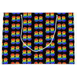 [ Thumbnail: 88th Birthday: Fun Rainbow Event Number 88 Pattern Gift Bag ]