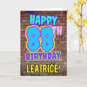 88th Birthday - Fun, Urban Graffiti Inspired Look Card
