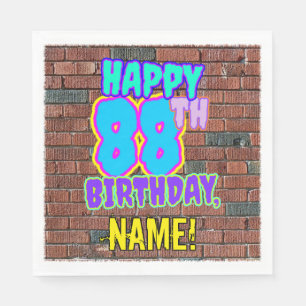 88th Birthday ~ Fun, Urban Graffiti Inspired Look Napkins