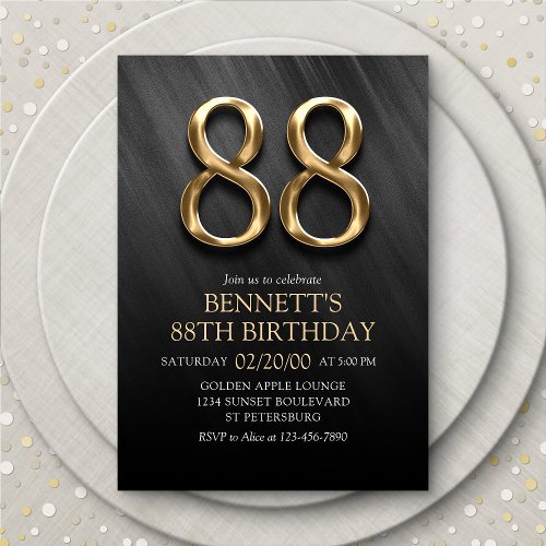 88th Birthday Invitation