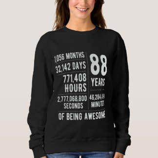 88th Birthday Men Women Funny 88 Years Old Sweatshirt